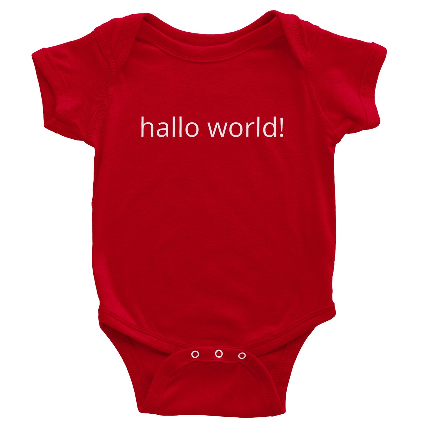 Hallo World - Classic Baby Short Sleeve Bodysuit