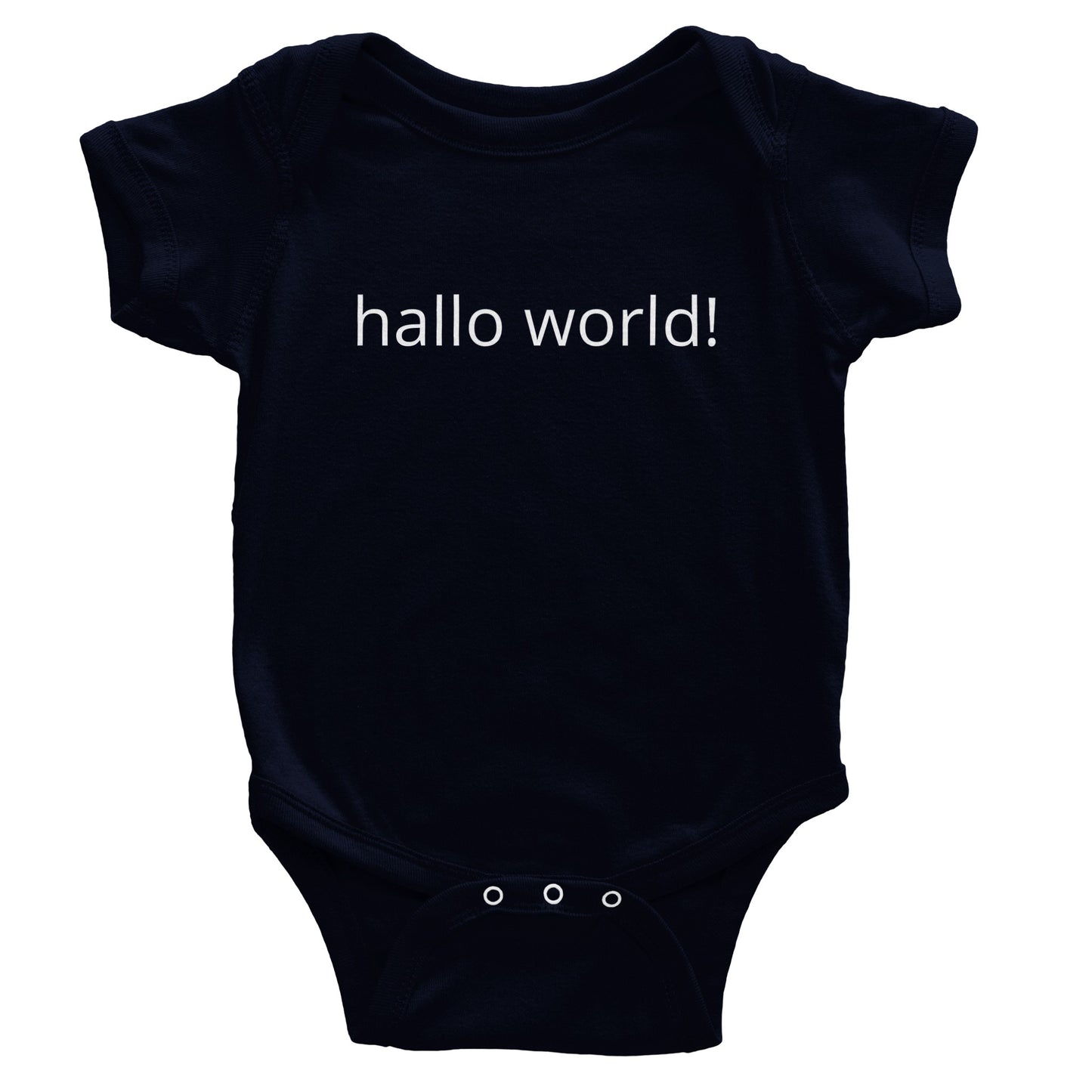 Hallo World - Classic Baby Short Sleeve Bodysuit